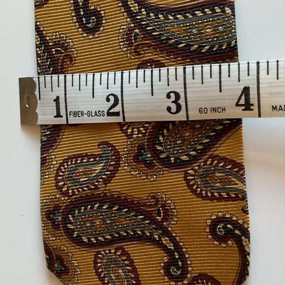 T. Harris London Mens One Size Paisley Pattern Tie - Picture 6 of 6
